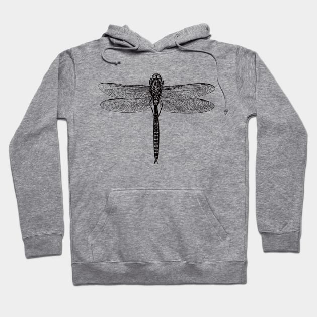 Dramabite Vintage dragonfly illustration Hoodie by dramabite